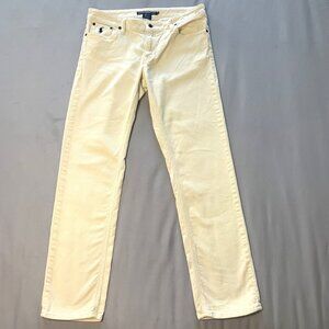 Ralph Lauren Sport Corduroy Pants Women Creme Straight Leg Full Length Size 12